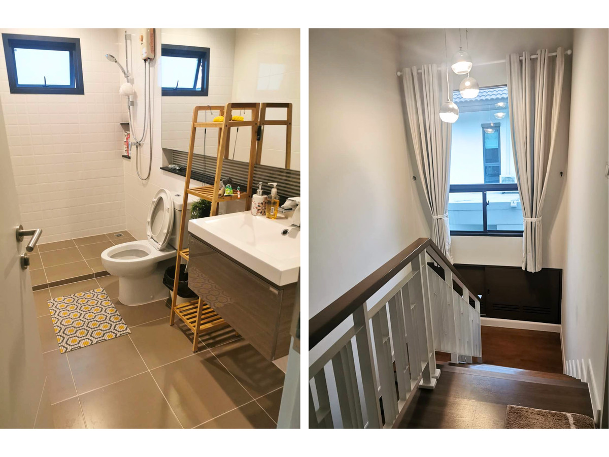 For SaleHouseBangna, Bearing, Lasalle : Single house for sale, corner plot next to the garden, best price, has a bedroom on the ground floor. Beautifully decorated and ready to move in. Burasiri Village Wongwaen-On Nut, 4 bedrooms, 4 bathrooms, 10 minutes to the motorway and Suvarnabhumi Airpor