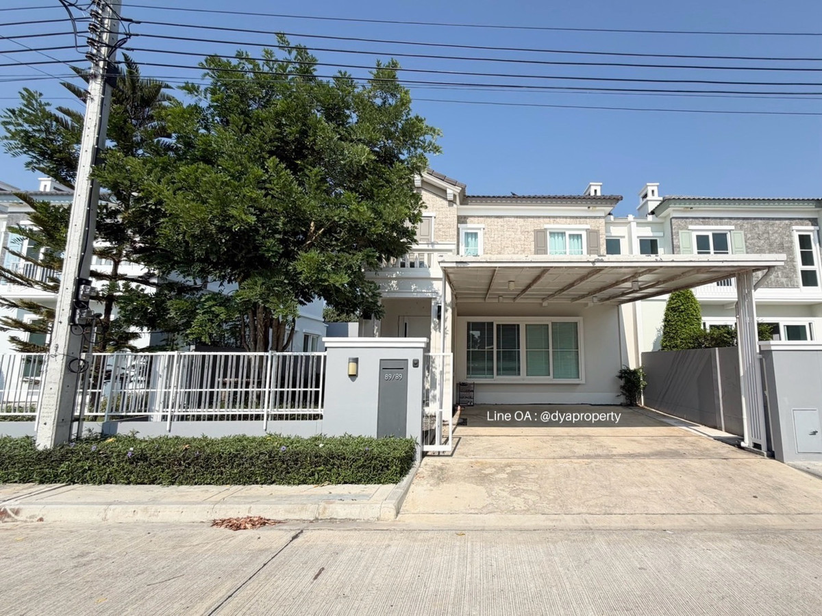 For RentNonthaburi, Bang Yai, Bangbuathong : 2-story semi-detached house for rent, Anya Westgate Village, house ready to move in. Can raise animals In Soi Wat Lat Pla Duk