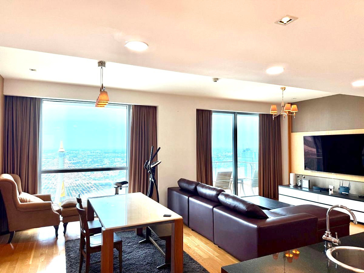 For RentCondoRama3 (Riverside),Satupadit : Condo for rent, The Pano Rama3, 2 bedrooms, 130 sq m, near Central Rama3.