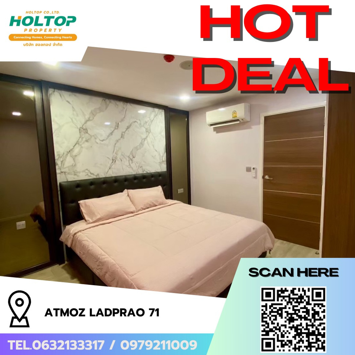 For RentCondoChokchai 4, Ladprao 71, Ladprao 48, : #R9763 🎉 280369 Condo for rent: Atmoz Ladprao 71 (Previous code R6150)