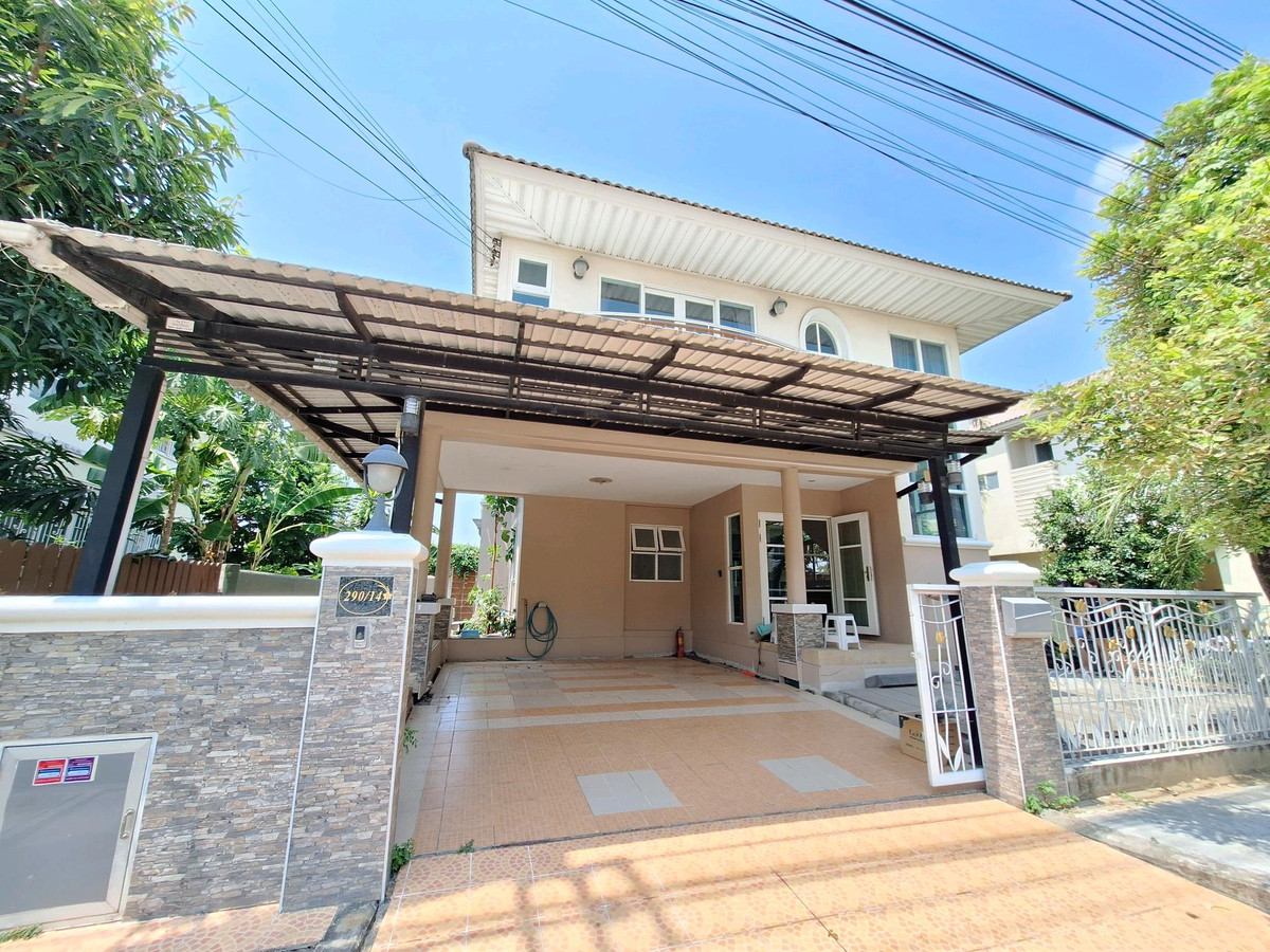 For RentHouseMin Buri, Romklao : House for rent, Romklao, Supalai Parkville, Romklao, Suvarnabhumi, Minburi, 67 sq m, 3 bedrooms, next to Romklao Road, only 250 meters in.