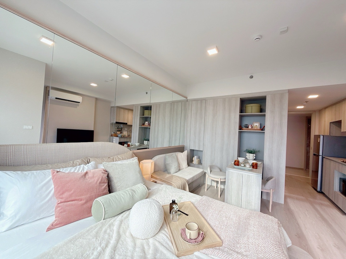 For SaleCondoKasetsart, Ratchayothin : 𝐂𝐎𝐁𝐄 Kaset Sripatum 𝐅𝐑𝐄𝐄 down payment 𝐎 baht, installments 𝟗,𝟓𝟎𝟎/month, new room from the project, best price.