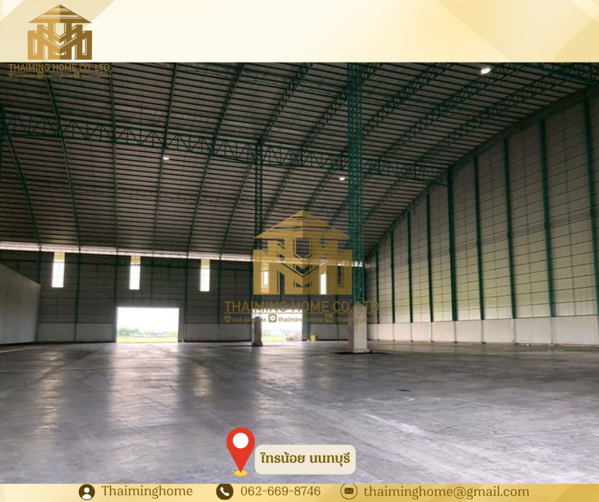 For RentWarehouseNonthaburi, Bang Yai, Bangbuathong : Warehouse for rent, newly built, ventilated, meets standards, Sai Noi, Nonthaburi, 8,000 sq m (TW8-12226)
