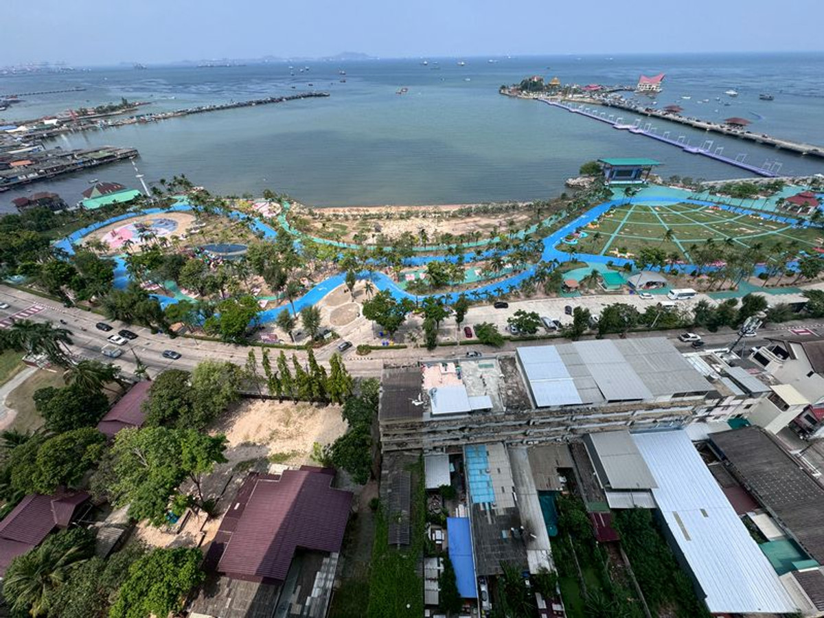 For RentCondoSriracha Laem Chabang Ban Bueng : Condo for rent in Sriracha, sea view, beautiful room, ready to move in, Ladda Plus - Sriracha.