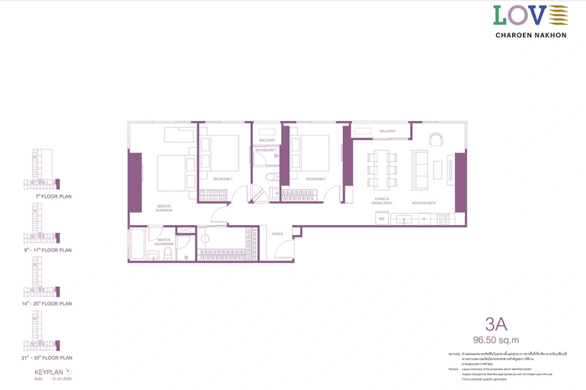 ขายคอนโดวงเวียนใหญ่ เจริญนคร : ▚ LI112ツ ขายดาวน์: LOVE Charoen Nakhon 3BR 96.5sqm. 17.21M ✨ ยูนิต 3 นอน ทิศตะวันออก วิวแม่น้ำ ราคาดีที่สุดในโครงการตอนนี้ 🏙️