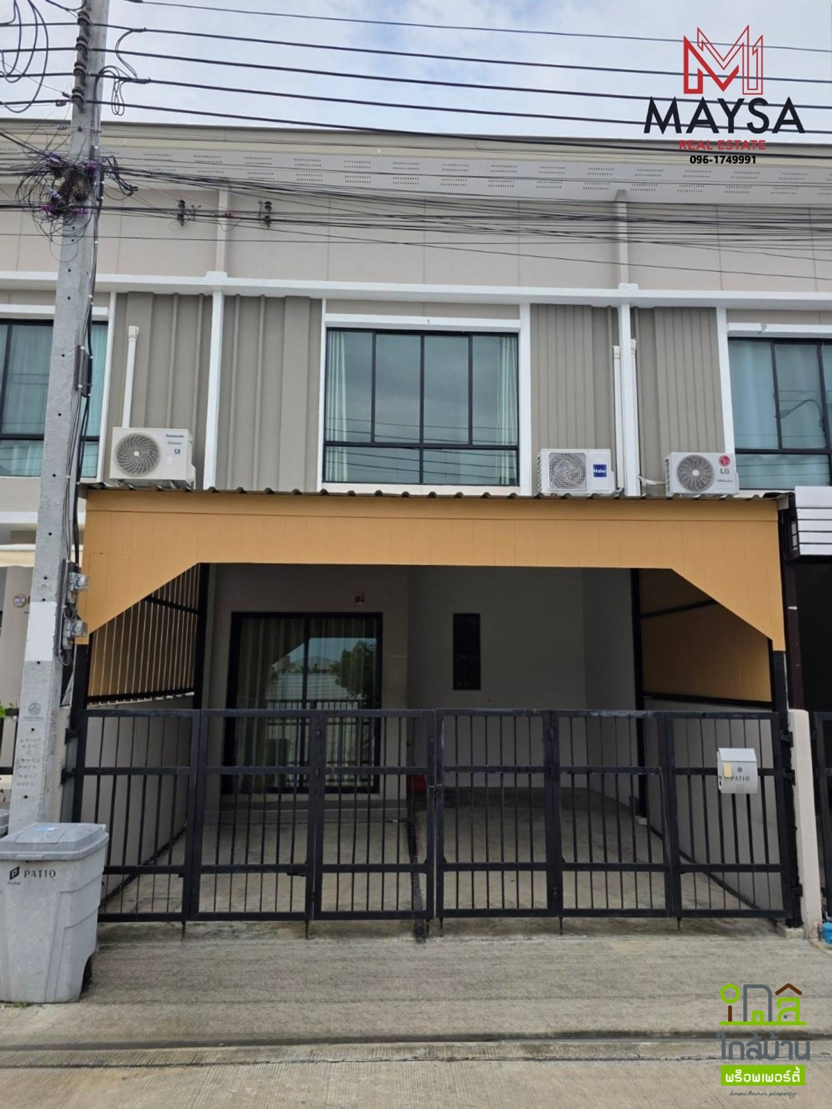 For RentTownhomeLadkrabang, Suwannaphum Airport : 🏡 2-story townhome for rent, minimalist decoration, Patio Bangna - Wongwaen (Soi King Kaew 25/1, near JEMO) 🌈 near JEMO Industrial Estate, near Suvarnabhumi Airport, beautiful house exactly as it is covered, complete with furniture and electrical applianc