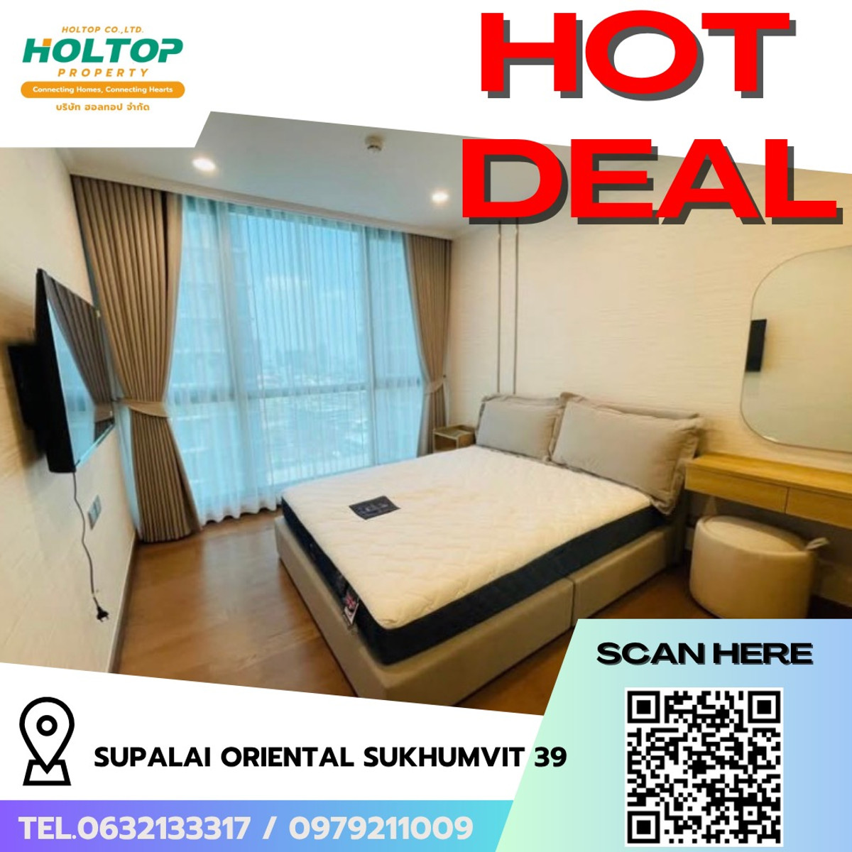 ให้เช่าคอนโดสุขุมวิท อโศก ทองหล่อ : #R9774 🎉 280368 ให้เช่าคอนโด Supalai Oriental Sukhumvit 39 