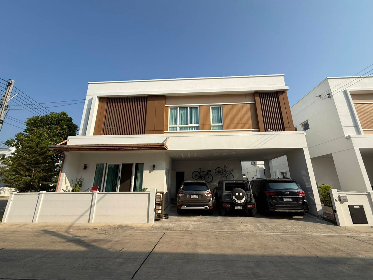 For SaleHouseMahachai Samut Sakhon : 2-story detached house for sale, Moden Rama 2 project (AP property), good location, Samut Sakhon Province.