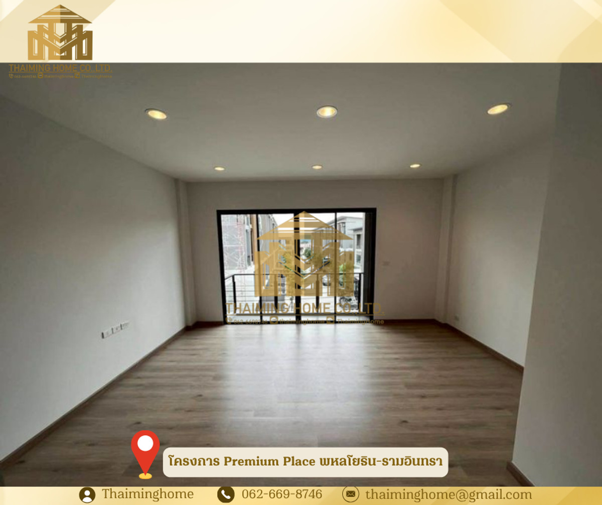 For RentTownhomeNawamin, Ramindra : 3-story townhome for rent, Premium Place Phahonyothin-Ramindra project. Next to Theparak Road (Property Code TT06-1426)