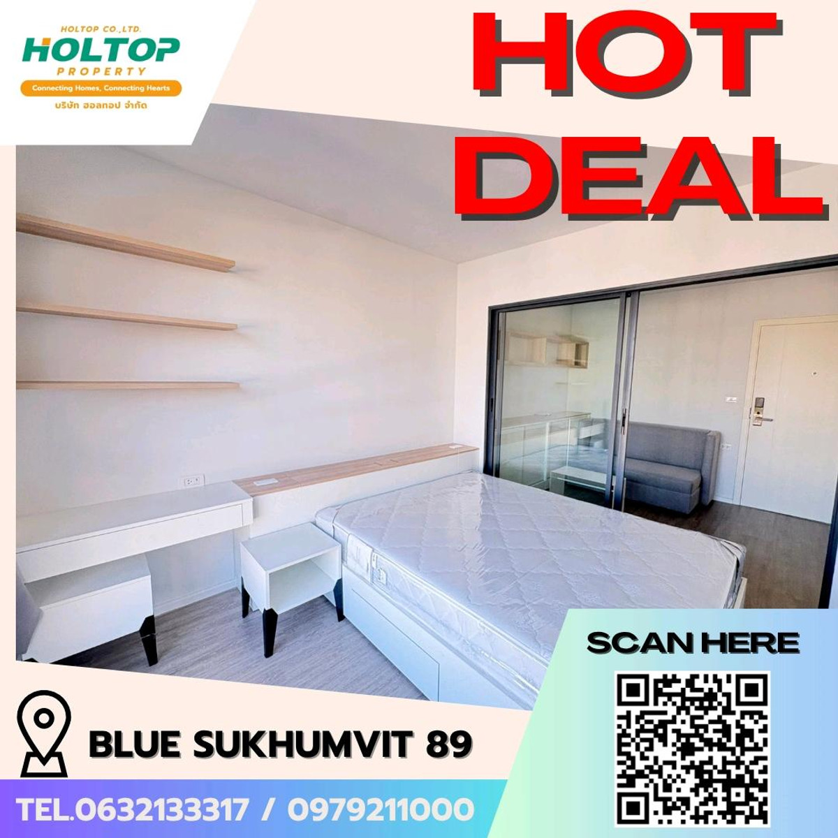For RentCondoOnnut, Udomsuk : #E165 🎉 240369 Condo for rent Blue Sukhumvit 89