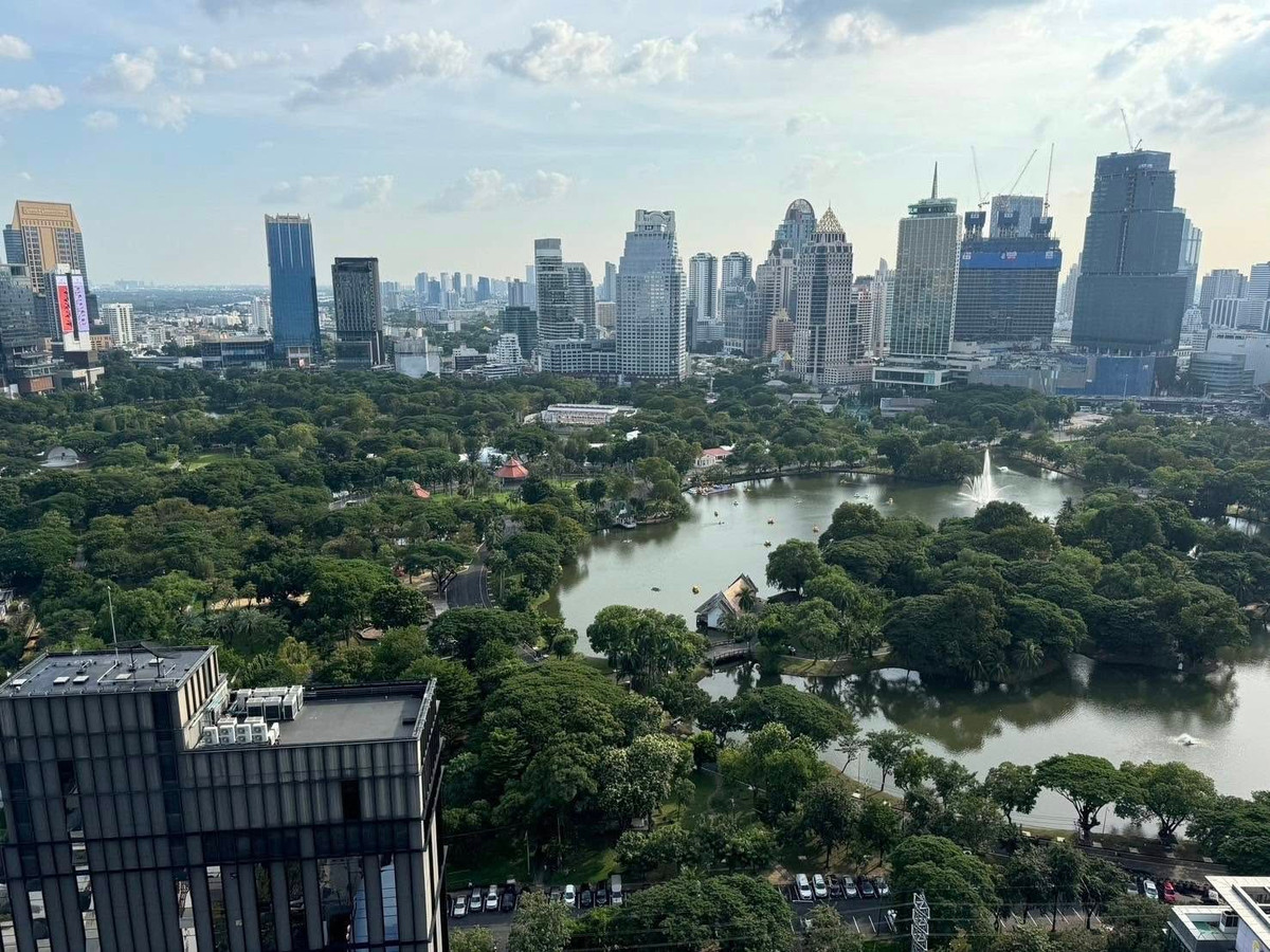 For SaleCondoWitthayu, Chidlom, Langsuan, Ploenchit : P0641/Luxury condo for sale, 3 bedrooms, Nimit Langsuan, corner room, high floor, Lumpini Park view. With private balcony