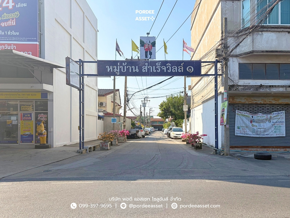 For SaleTownhomeRama5, Ratchapruek, Bangkruai : sell!! 2-story townhouse, Samrej Ville 1 Village, Bang Kruai (size 26 sq m, sold as is, has space on the side) near Kanchanaphisek Road, Bang Kruai, Nonthaburi: Samrej Ville 1
