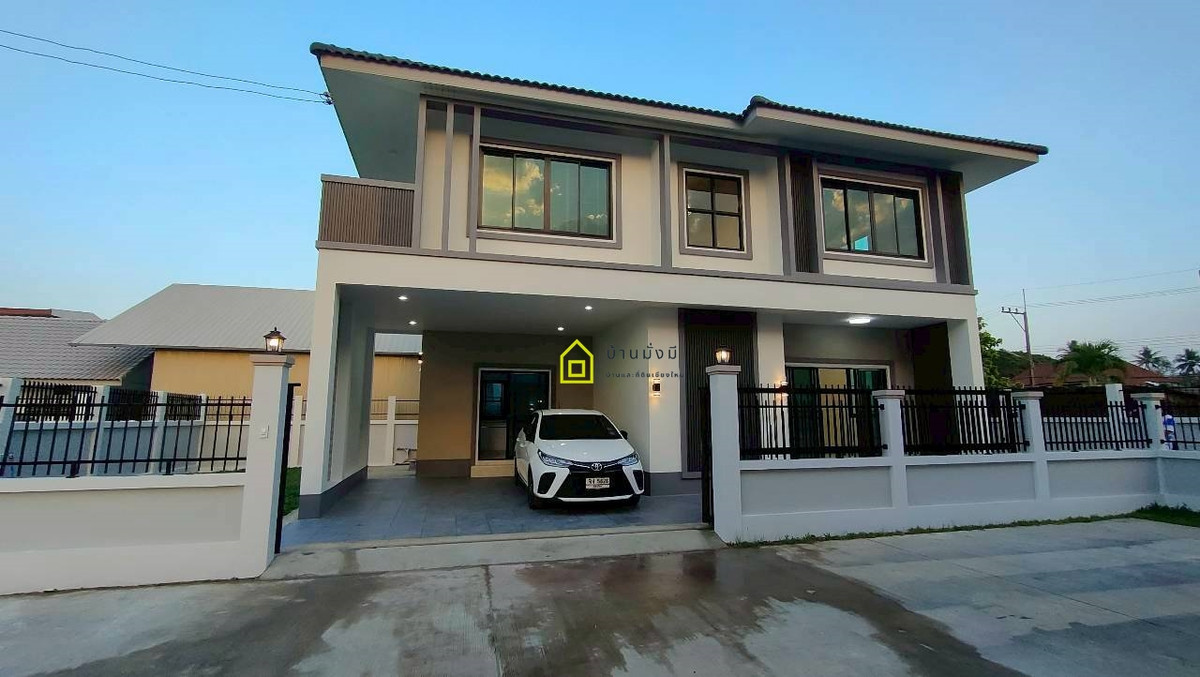For SaleHouseChiang Mai : 2-story detached house near Maejo University (2 kilometers from Maejo University), Wat Mongkol Setthi intersection zone.