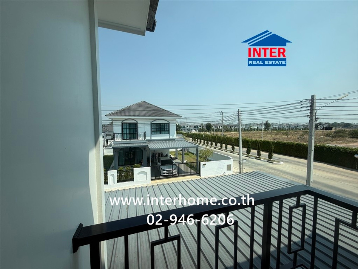 For SaleHouseBuri Ram : 2-story detached house, 67.9 sq m, Thada Diasis Village. Near Sarasas Witaed Buriram School, Soi Thada Soi 2, Road No. 3021 Road number 288 (Luang Mueang Road) Mueang Buriram, Buriram