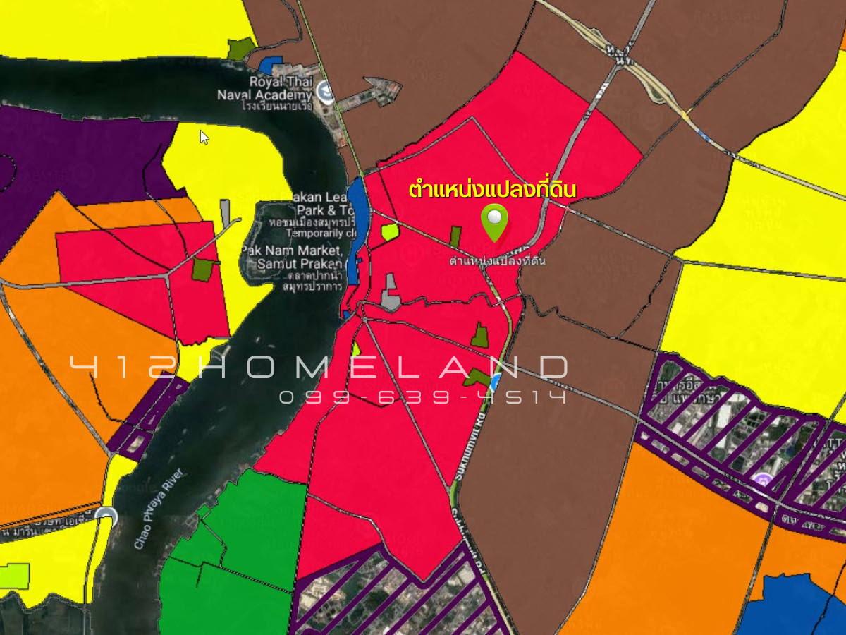 For SaleLandSamut Prakan,Samrong : Land for sale, 297 sq m., near Paknam Electricity Authority intersection. Suitable for building a house, office, home office, Mueang Samut Prakan District.