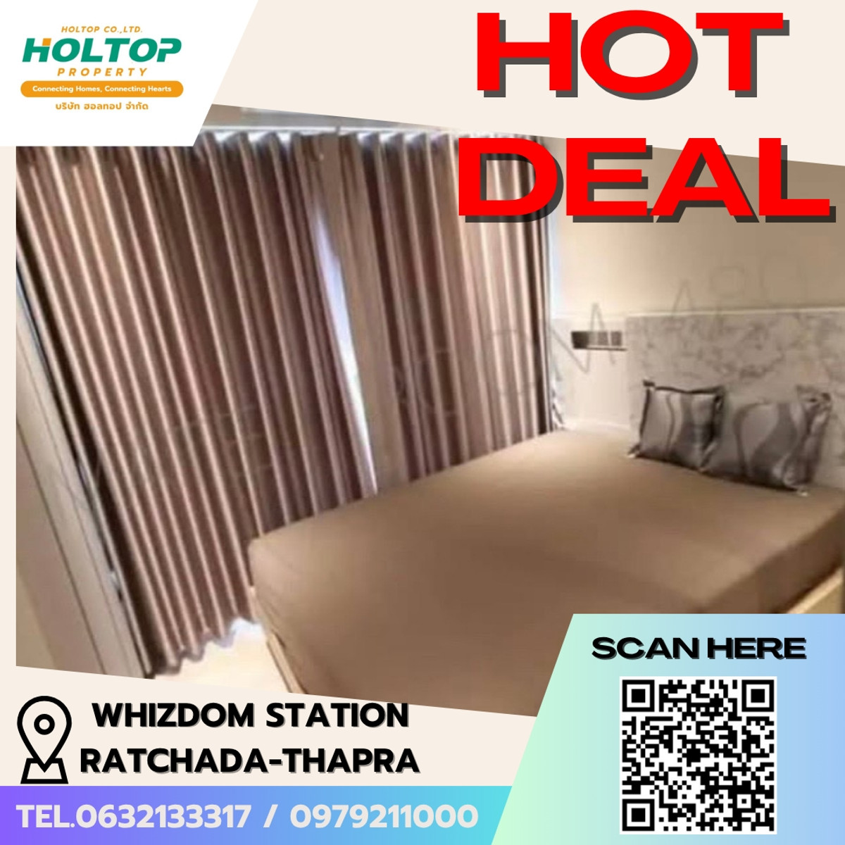 For RentCondoThaphra, Talat Phlu, Wutthakat : E256 (Original code S5724) 🎉 300369 Whizdom Station Ratchada-ThaPra