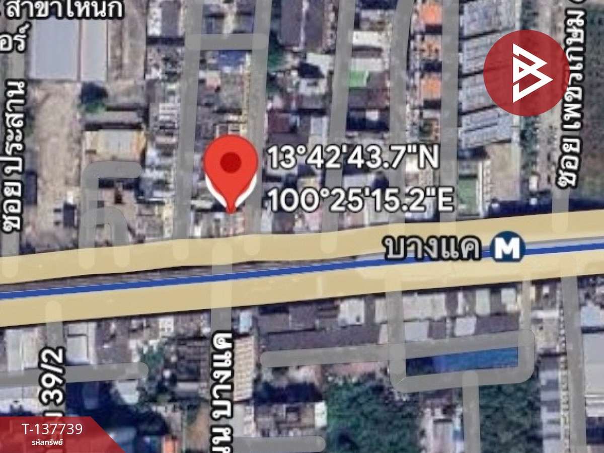 For SaleShop HouseBang kae, Phetkasem : 4-story commercial building for sale, area 24.1 sq m, Bangkok, next to Phetkasem Road, near MRT Bang Khae.