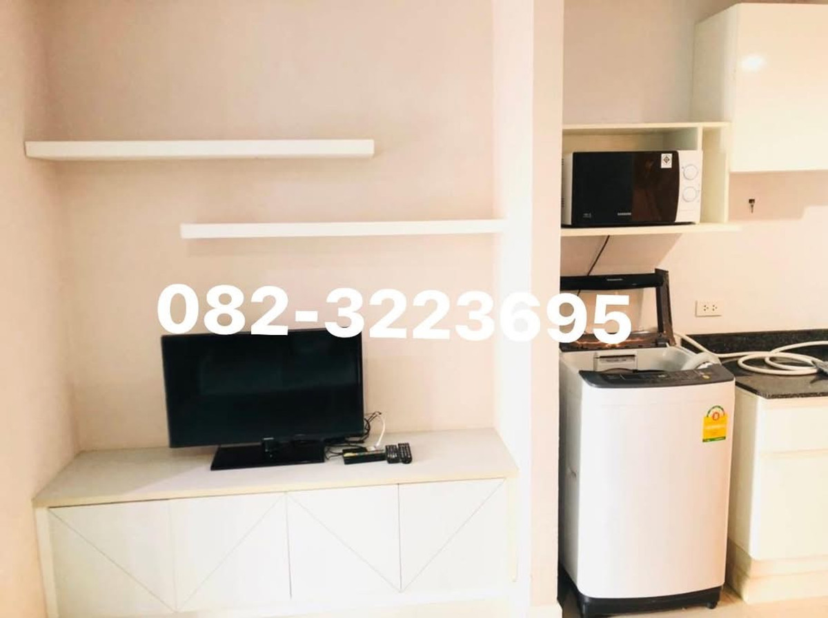 For RentCondoBangna, Bearing, Lasalle : Ready to move in, Swift Condo, Soi ABAC Bangna KM 26, has a washing machine. If interested, contact 082-3223695 🟨