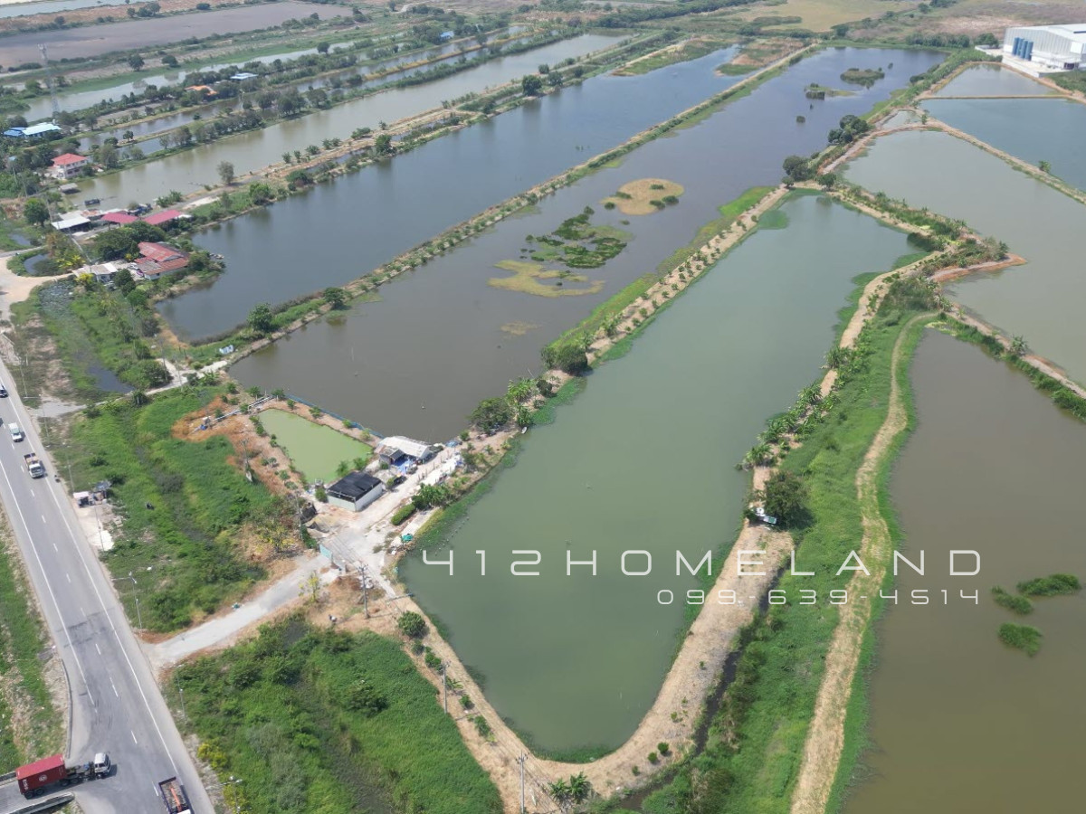 For SaleLandSamut Prakan,Samrong : Land for sale 52-3-0 rai, purple layout, Bang Phli Next to Suvarnabhumi Water Canal Suitable for factory development / Logistics Hub