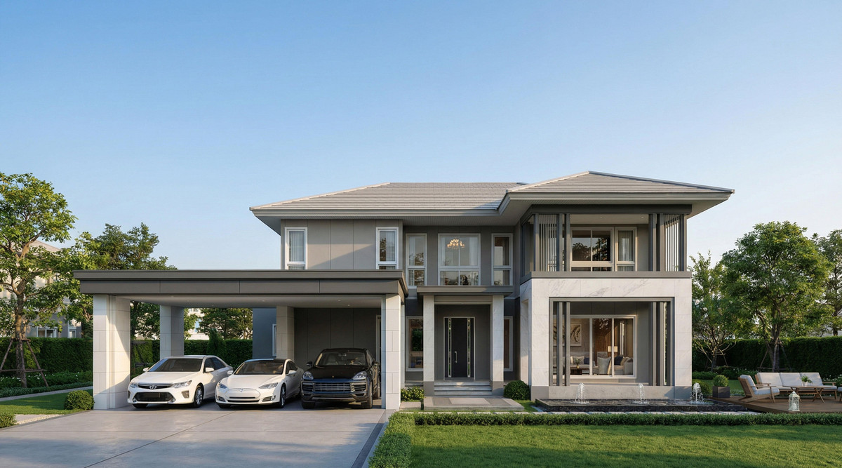 For SaleHouseMin Buri, Romklao : 🔥Luxury house ready to move in🔥 - The Signature Ramkhamhaeng Project - EMPRESS (337 SQ.M.)