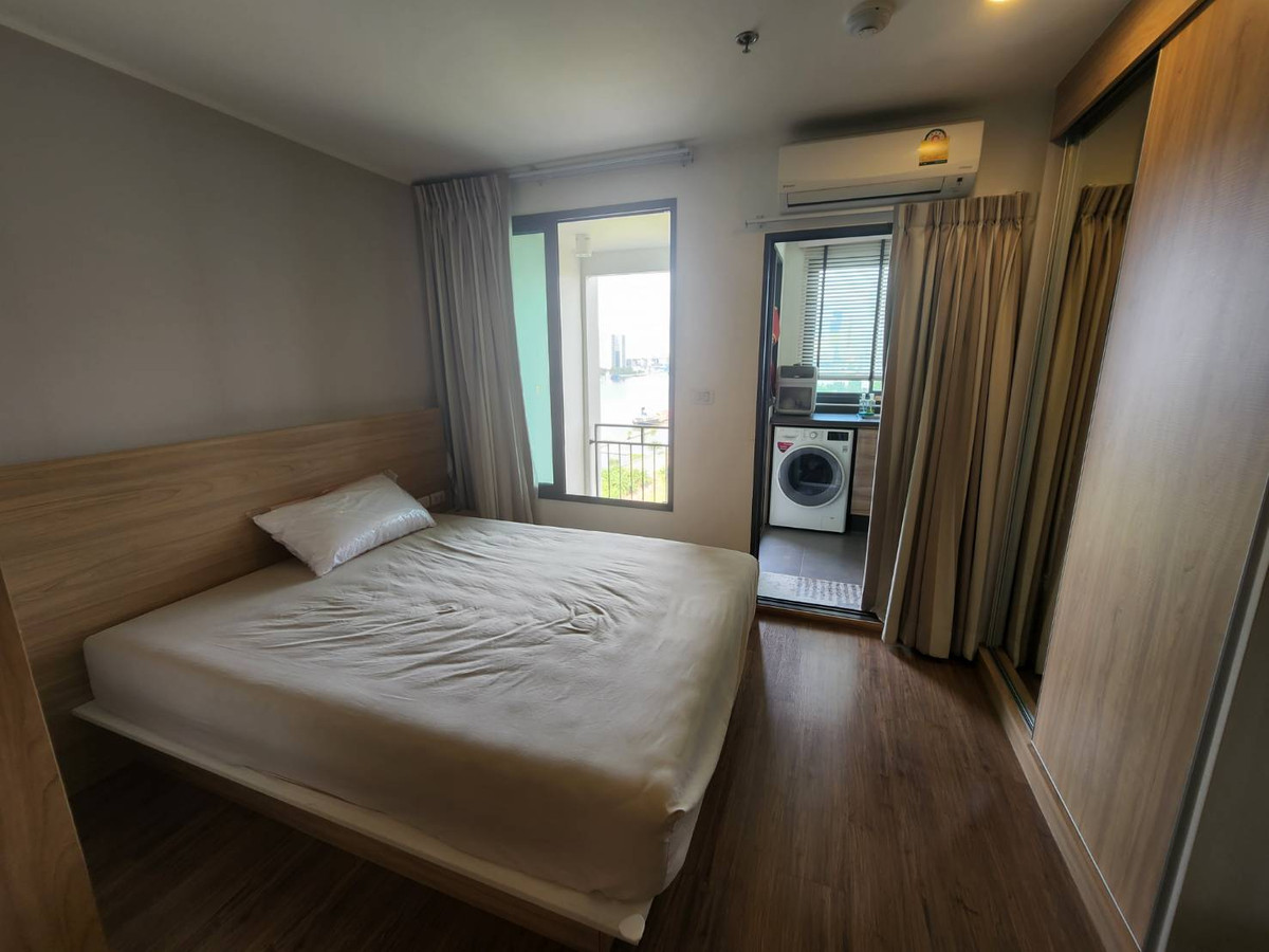 For RentCondoRama3 (Riverside),Satupadit : Condo for rent, U Delight Residence Riverfront Rama 3 (U Delight Residence Riverfront Rama 3) with furniture + washing machine, only 11,000 baht.