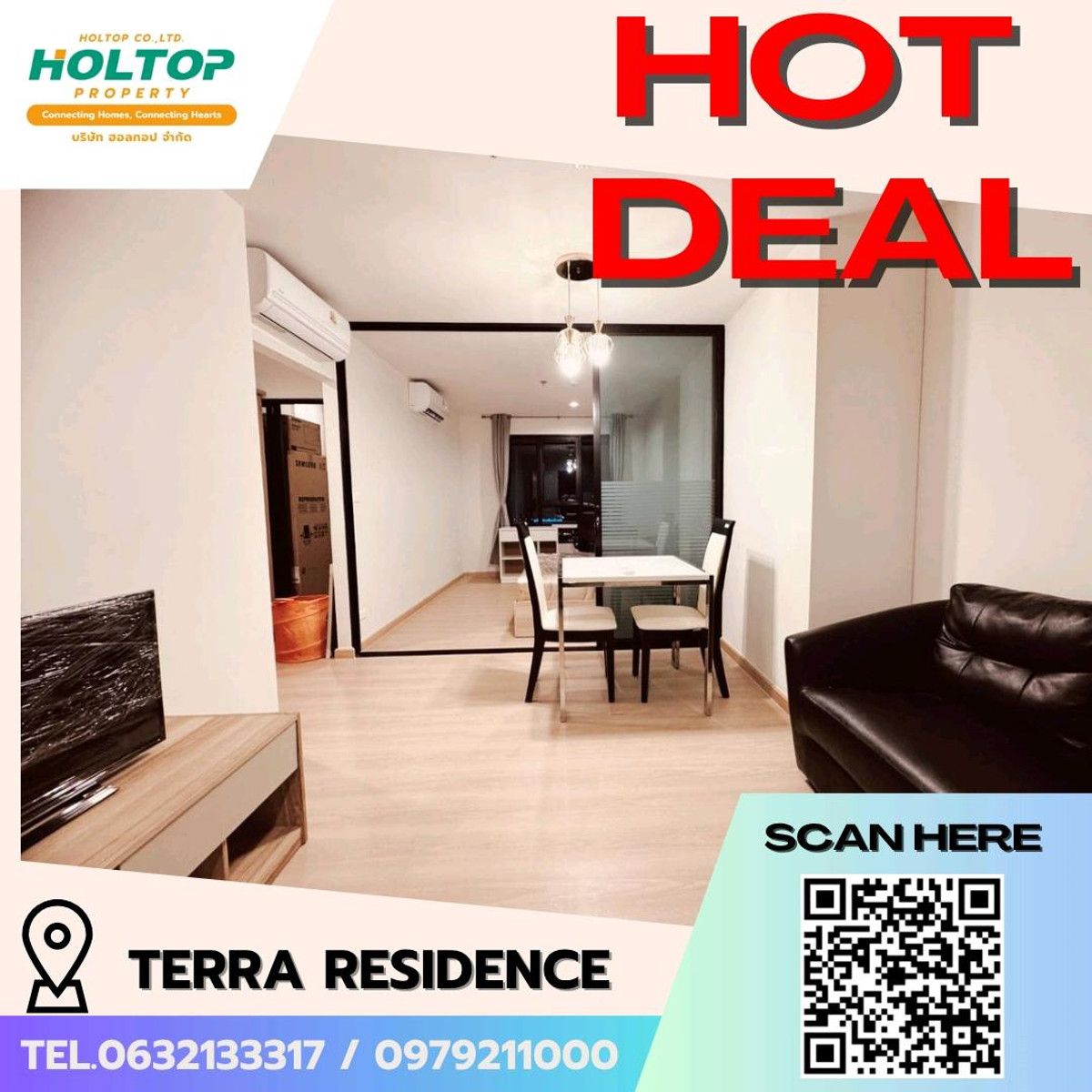 For RentCondoPathum Thani,Rangsit, Thammasat : #E155 🎉 240369 Condo for Rent at Terra Residence