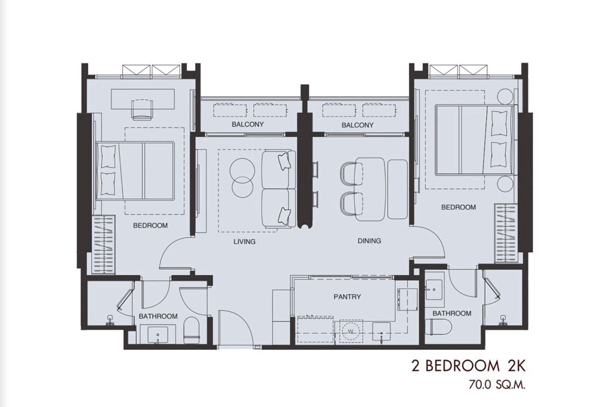 ขายดาวน์คอนโดพระราม 8 สามเสน ราชวัตร : ขายดาวน์ วันเวลาอาคาร C  2 ห้องนอน