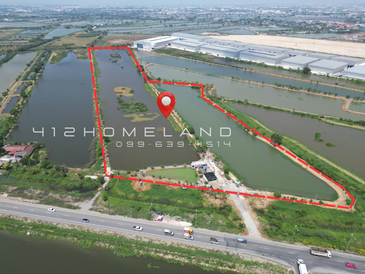 For SaleLandSamut Prakan,Samrong : Land for sale 52-3-0 rai, purple layout, Bang Phli Next to Suvarnabhumi Water Canal Suitable for factory development / Logistics Hub