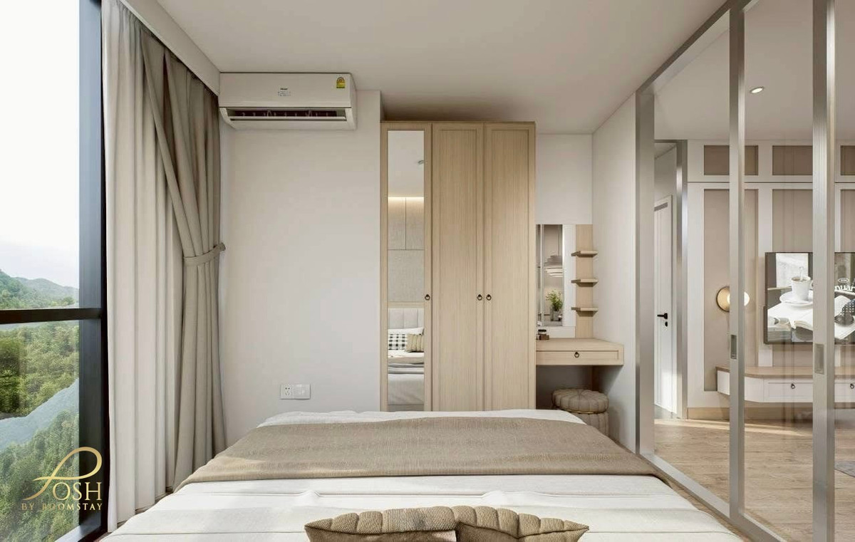 For SaleCondoPhuket : The Base Height Condo by Sansiri – Samkong, near Bangkok Hospital Newly renovated in Japandi style.