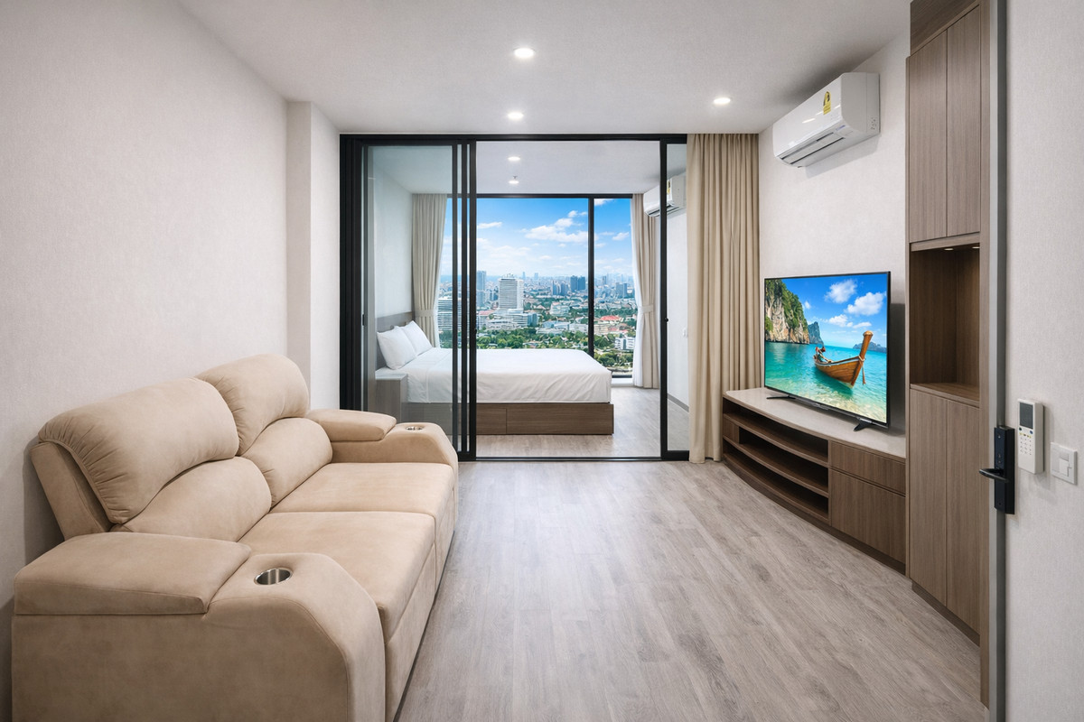 ให้เช่าคอนโดลาดพร้าว101 แฮปปี้แลนด์ : ให้เช่า The Origin ลาดพร้าว–บางกะปิ (25.5 ตร.ม.) เฟอร์ครบ พร้อมเข้าอยู่