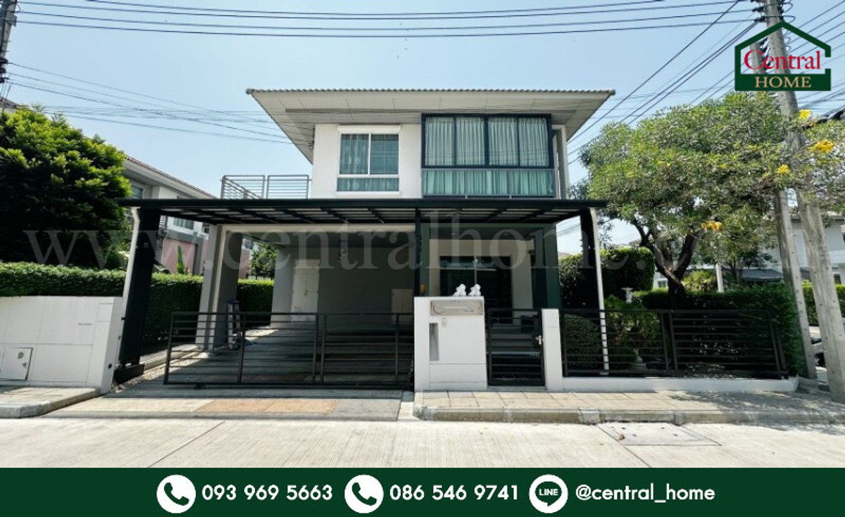 ขายบ้านปทุมธานี รังสิต ธรรมศาสตร์ : บ้านเดี่ยว ฮาบิเทีย บอนด์ ราชพฤกษ์ หลังมุม ต่อเติมครบ พร้อมอยู่