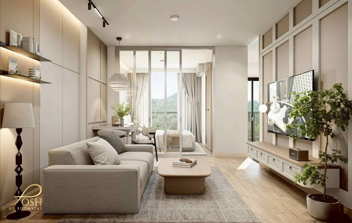 For SaleCondoPhuket : The Base Height Condo by Sansiri – Samkong, near Bangkok Hospital Newly renovated in Japandi style.