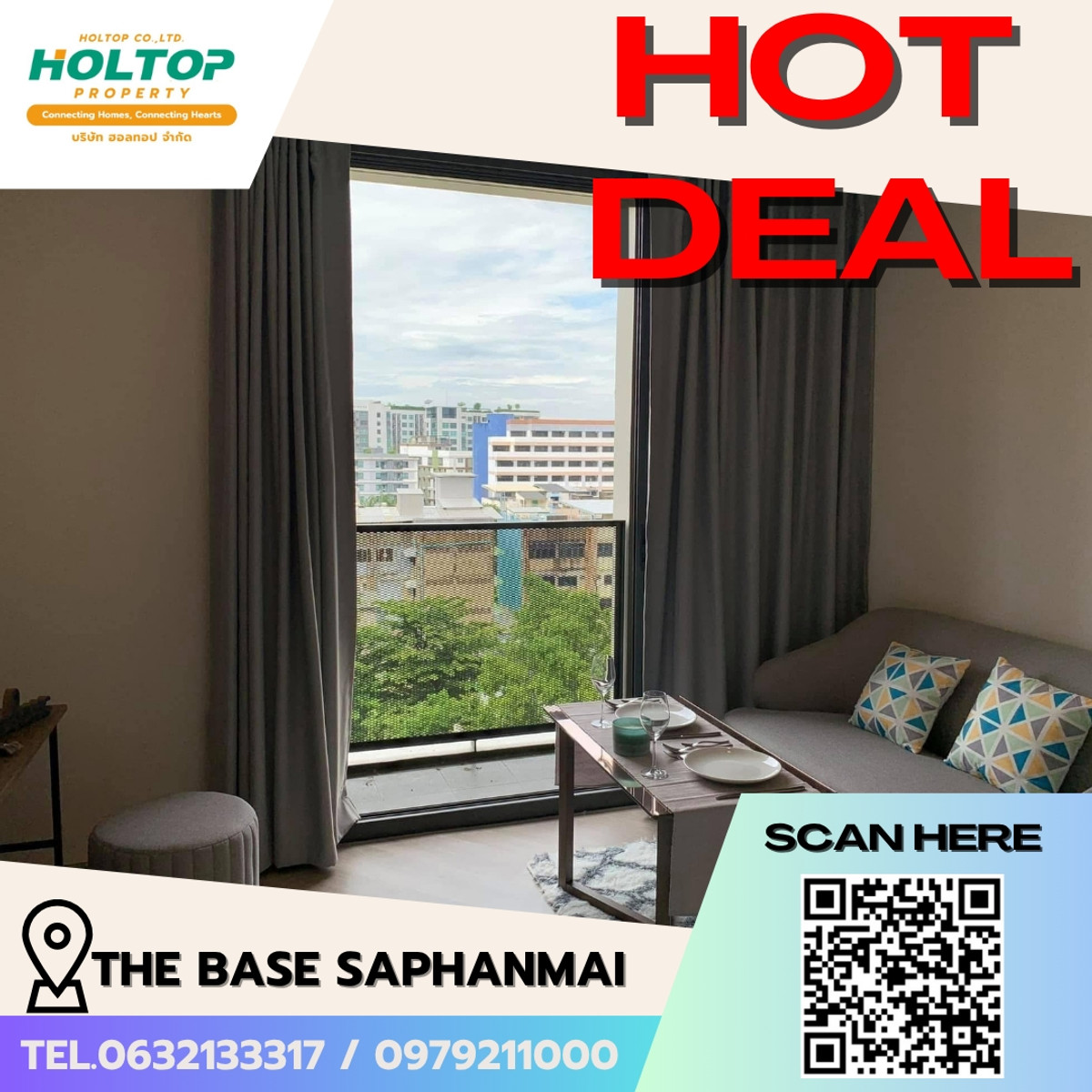 ให้เช่าคอนโดวิภาวดี ดอนเมือง หลักสี่ : E293 (รหัสเดิม S2798)🎉310369 ให้เช่าคอนโด THE BASE Saphanmai
