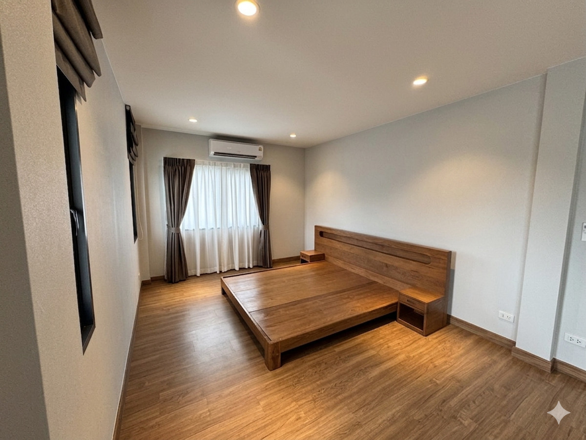 For RentHouseVipawadee, Don Mueang, Lak Si : 2-story detached house with furniture, beautifully decorated, for rent in Don Mueang-Vibhavadi area. Near Don Mueang Airport, only 3 km.