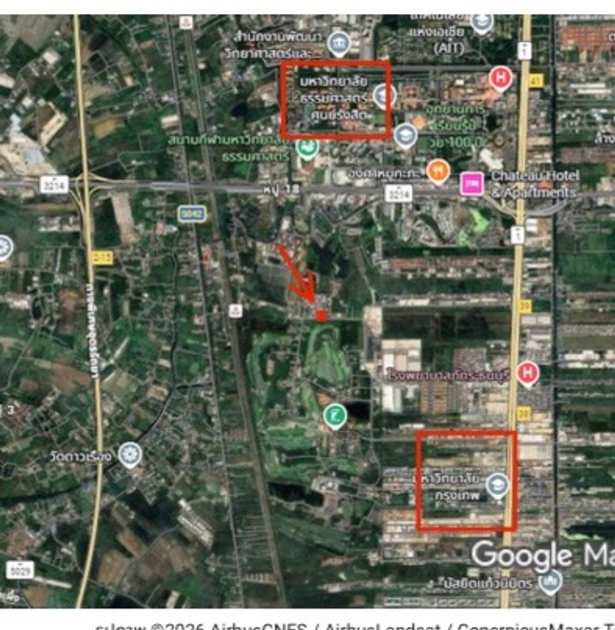 ขายบ้านปทุมธานี รังสิต ธรรมศาสตร์ : ขายบ้านเดี่ยว หลังหัวมุม ถนนพหลโยธิน คลองหนึ่ง คลองหลวง วิวสนามกอล์ฟไพน์เฮิร์สท