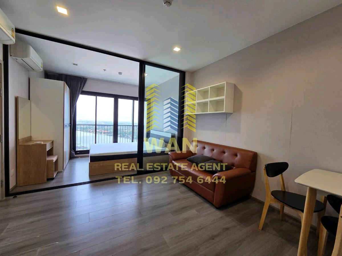 ให้เช่าคอนโดรัตนาธิเบศร์ สนามบินน้ำ พระนั่งเกล้า : ให้เช่าคอนโด Politan rive ชั้น 33 วิวแม่น้ำตกแต่งสวยครบพร้อมอยู่