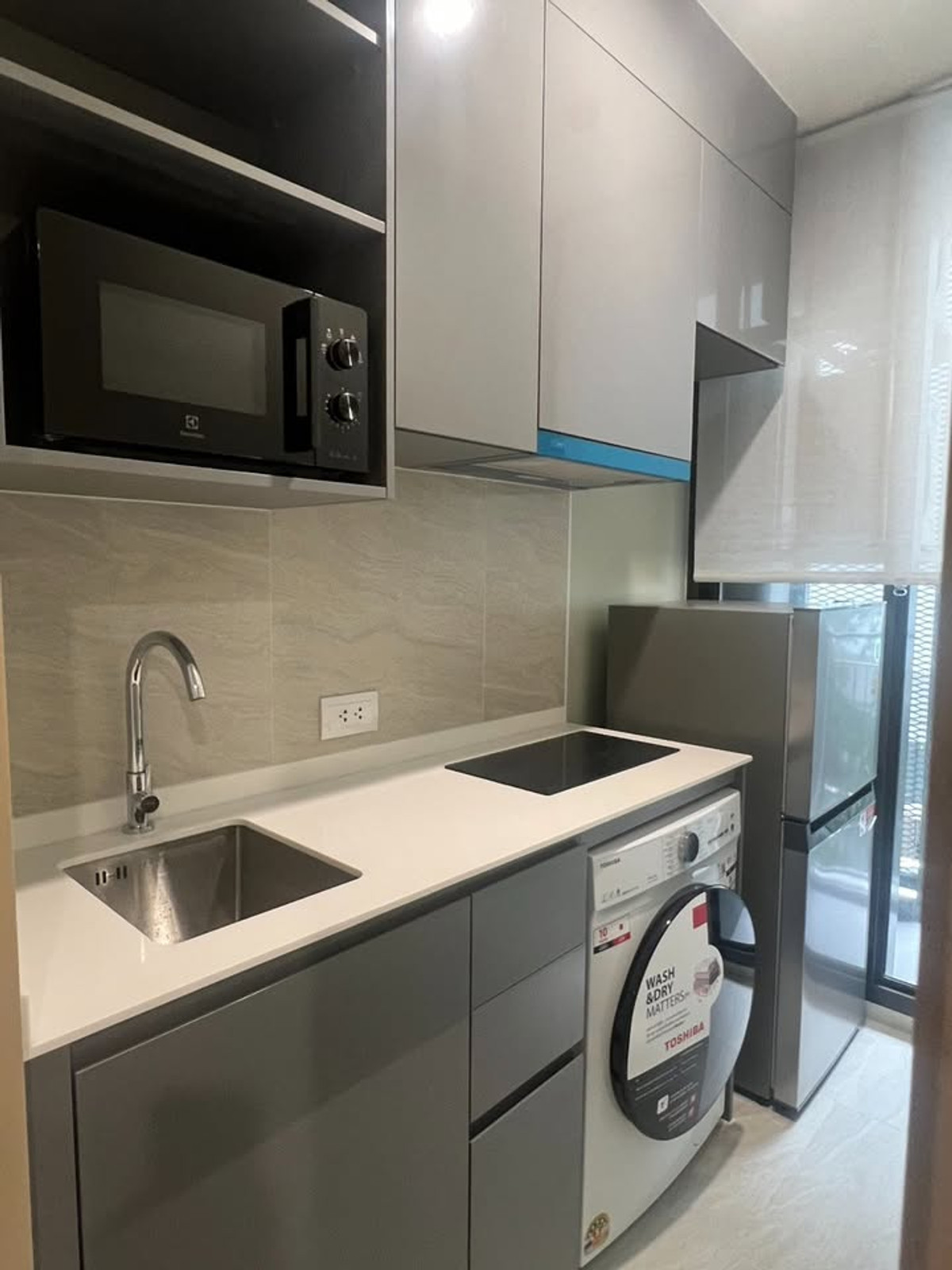 For RentCondoOnnut, Udomsuk : ✨🌿 Brand new room, fully furnished, near BTS Punnawithi, only 400 m. | Skyrise Avenue Sukhumvit 64/2 🚆💖