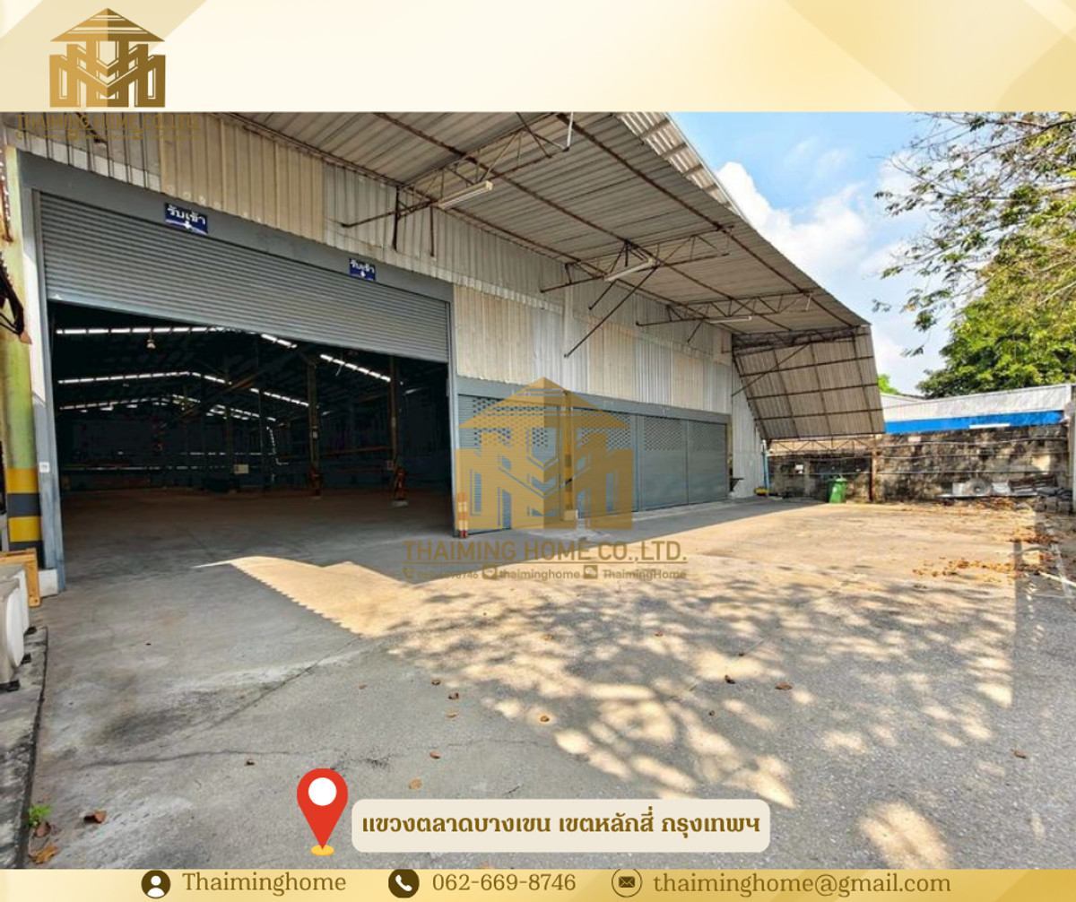 For RentWarehouseVipawadee, Don Mueang, Lak Si : Warehouse for rent, 2,300 sq.m., Talat Bang Khen Subdistrict, Lak Si District, Bangkok 
