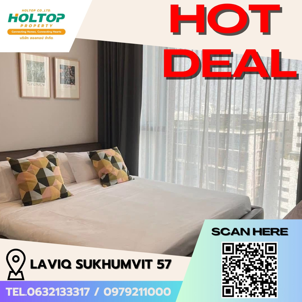 ให้เช่าคอนโดสุขุมวิท อโศก ทองหล่อ : #E339🎉020469 ให้เช่าคอนโด LAVIQ Sukhumvit 57