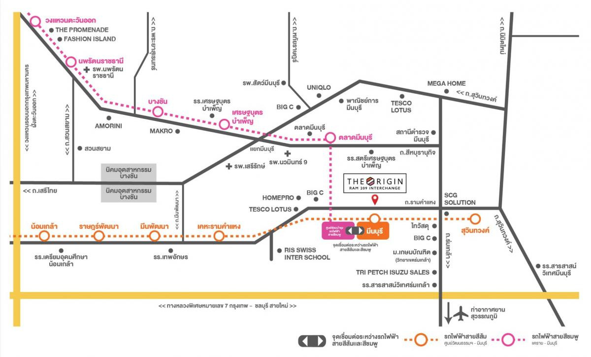 ให้เช่าคอนโดมีนบุรี-ร่มเกล้า : คอนโดให้เช่า 𝗧𝗛𝗘 𝗢𝗥𝗜𝗚𝗜𝗡 𝗥𝗔𝗠 𝟮𝟬𝟵 𝗜𝗡𝗧𝗘𝗥𝗖𝗛𝗔𝗡𝗚𝗘 1 bedroom plus 31 ตร.ม. ทำเลดี วิวพระอาทิตย์ขึ้น