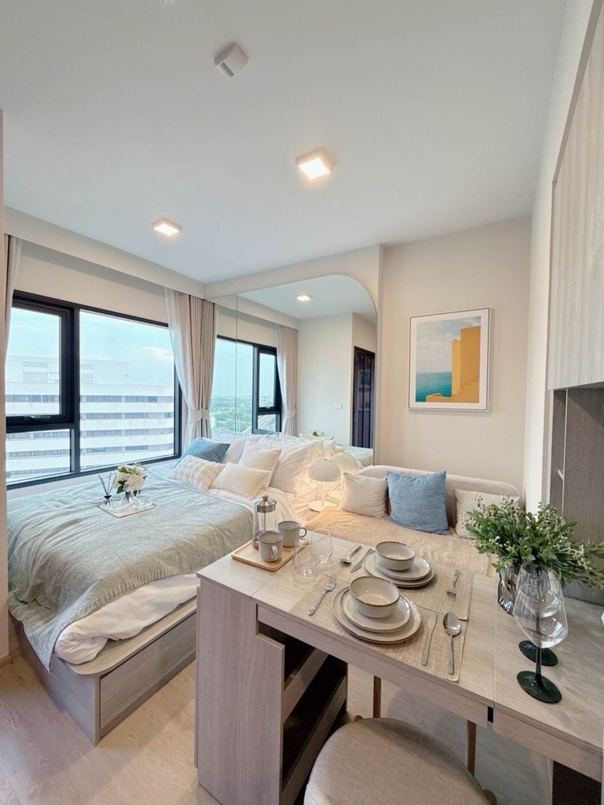 For SaleCondoKasetsart, Ratchayothin : 𝐂𝐎𝐁𝐄 Kaset Sripatum 𝐅𝐑𝐄𝐄 down payment 𝐎 baht, installments 𝟗,𝟓𝟎𝟎/month, new room from the project, best price.