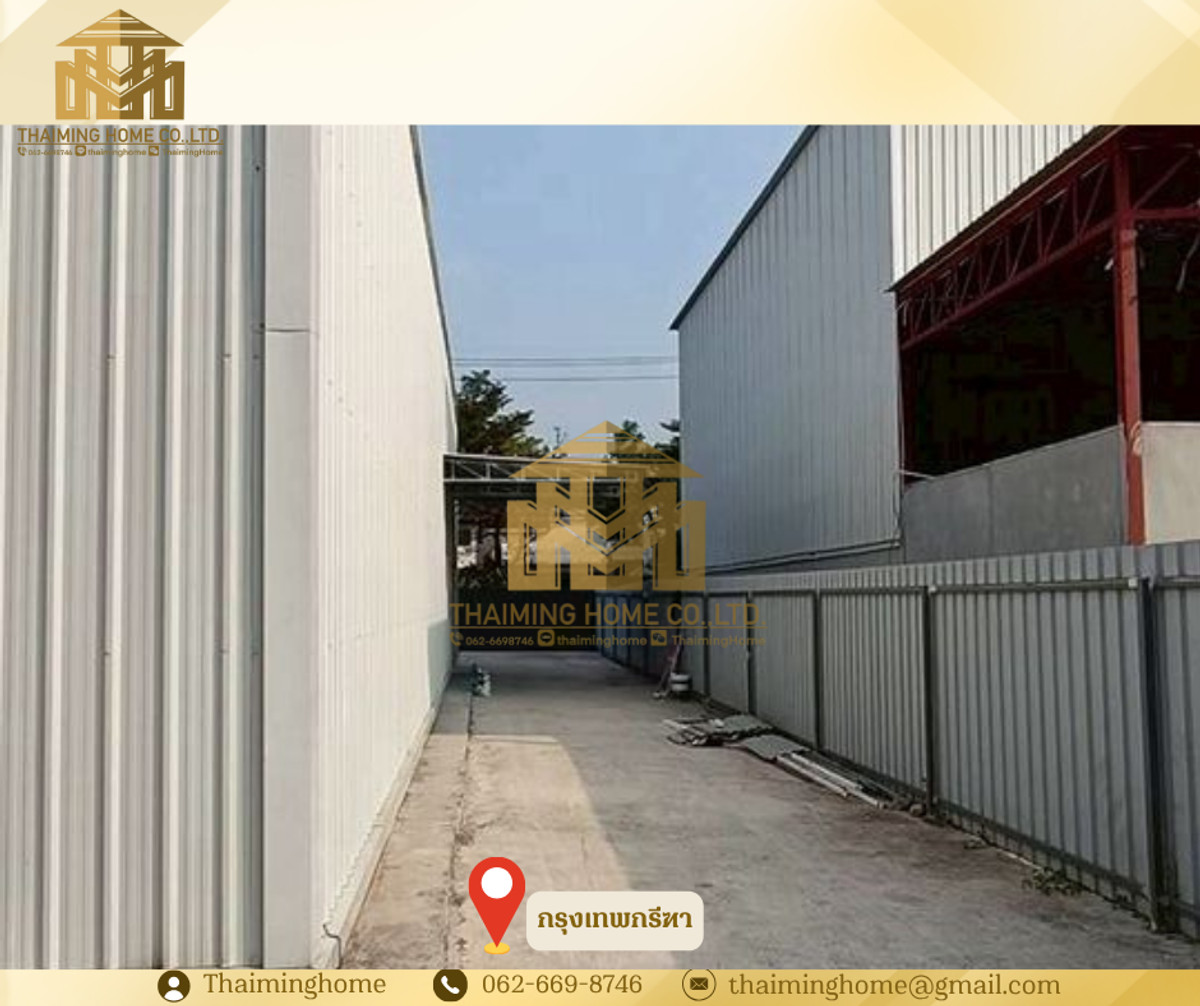 For RentWarehousePattanakan, Srinakarin : Warehouse for rent, Krungthep Kreetha, private detached building Completely fenced, 288 sq m (TW8-12126)