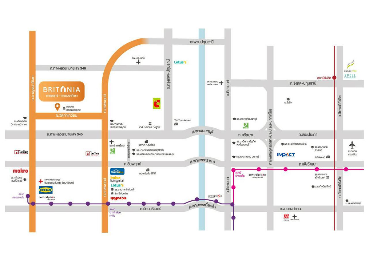 For SaleRama5, Ratchapruek, Bangkruai : 2-story detached/detached house for sale, Britannia Ratchaphruek-Kanchanaphisek project, usable area 145 - 190 square meters, 3-4 bedrooms, Soi Wat Tha Kwian. Khlong Phra Udom Subdistrict Lat Lum Kaeo District Pathum Thani Province