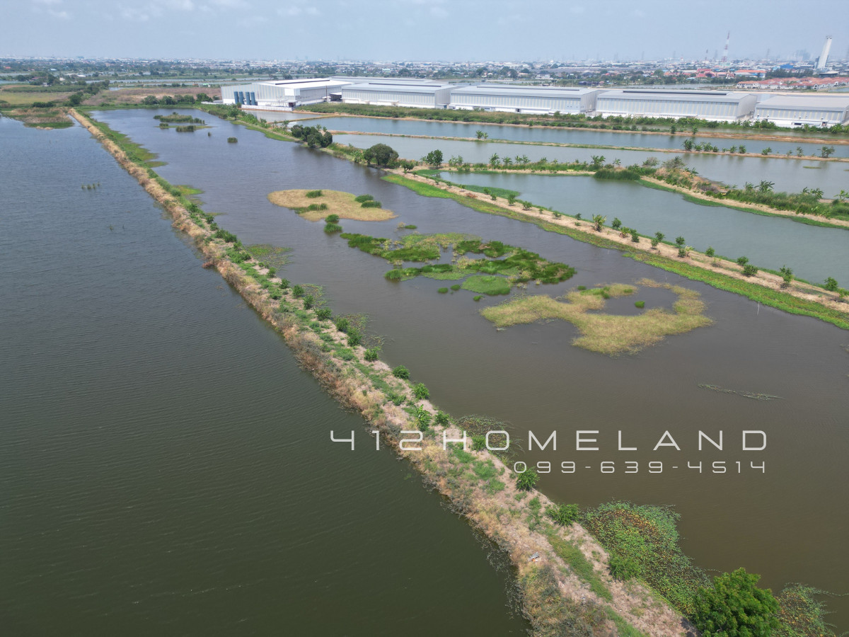 For SaleLandSamut Prakan,Samrong : Land for sale 52-3-0 rai, purple layout, Bang Phli Next to Suvarnabhumi Water Canal Suitable for factory development / Logistics Hub