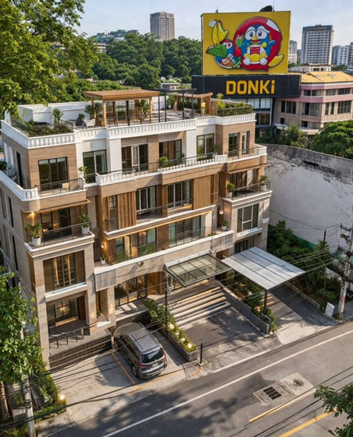 ให้เช่าอาคารพาณิชย์ราษฎร์บูรณะ สุขสวัสดิ์ : อาคาร 4 ชั้นฟังก์ชันดองกี้มอลล์ ทองหล่อเอกมัย 900 ม. 3นาที 3 นอน 31ตร.ว. 400ตร.ม. ใกล้BTS เอกมัย 1.8 กม.