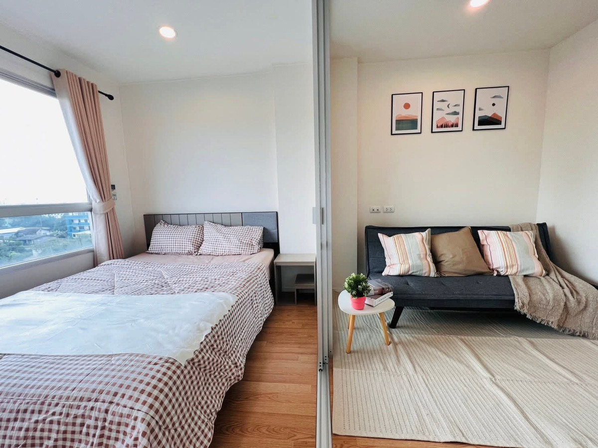 For RentCondoOnnut, Udomsuk : Condo for rent Lumpini Ville On Nut 46, corner room (BTS On Nut), fully furnished, ready to move in.