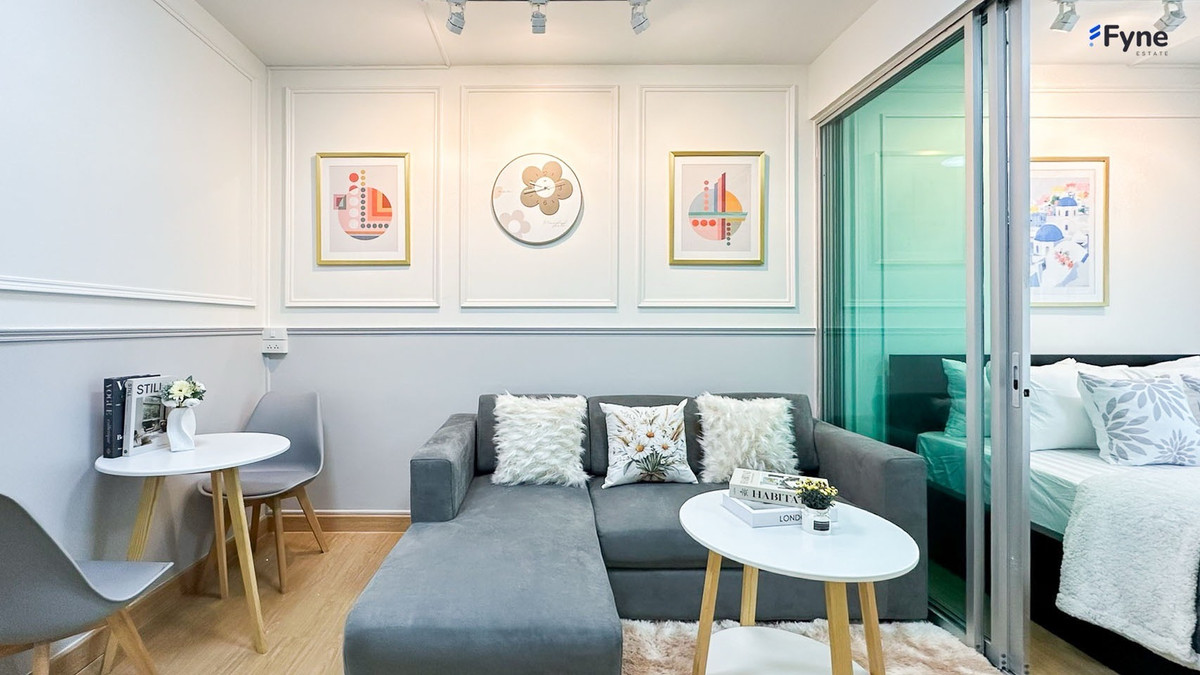 For SaleCondoOnnut, Udomsuk : ✨💦 Beautiful room, fully furnished, swimming pool view. In the Sukhumvit area, near 2 BTS lines, near the expressway, there is a shuttle service | Aspace ME Sukhumvit 77