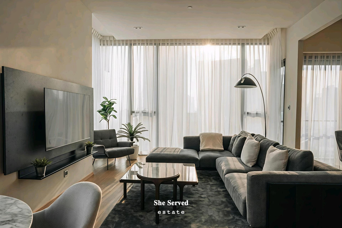 ให้เช่าคอนโดสุขุมวิท อโศก ทองหล่อ : The Strand Thonglor • Size: 91 sq.m. • High floor (10+) • 2 Bedrooms • 2 Bathrooms • Fully furnished 