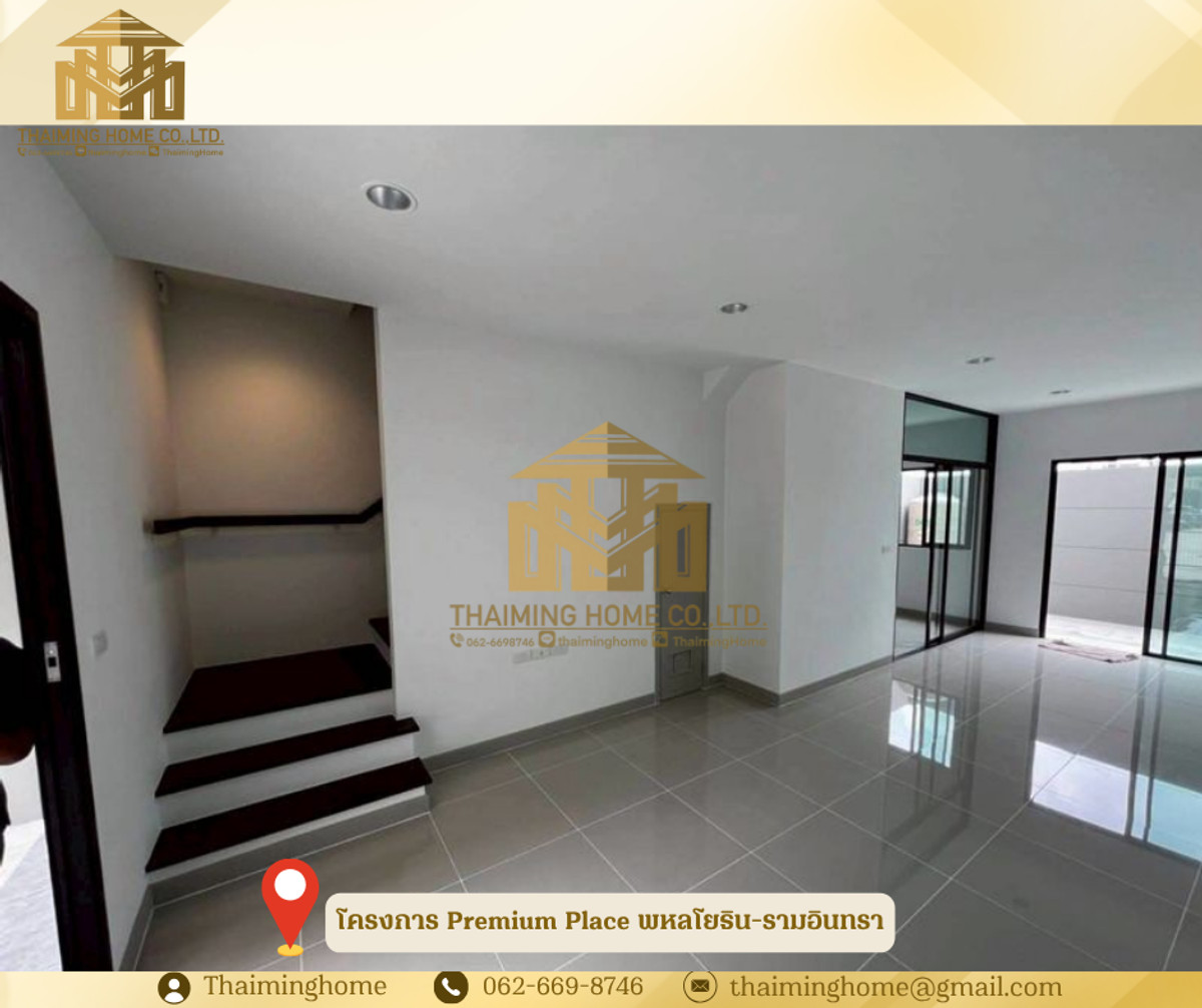 For RentTownhomeNawamin, Ramindra : 3-story townhome for rent, Premium Place Phahonyothin-Ramindra project. Next to Theparak Road (Property Code TT06-1426)