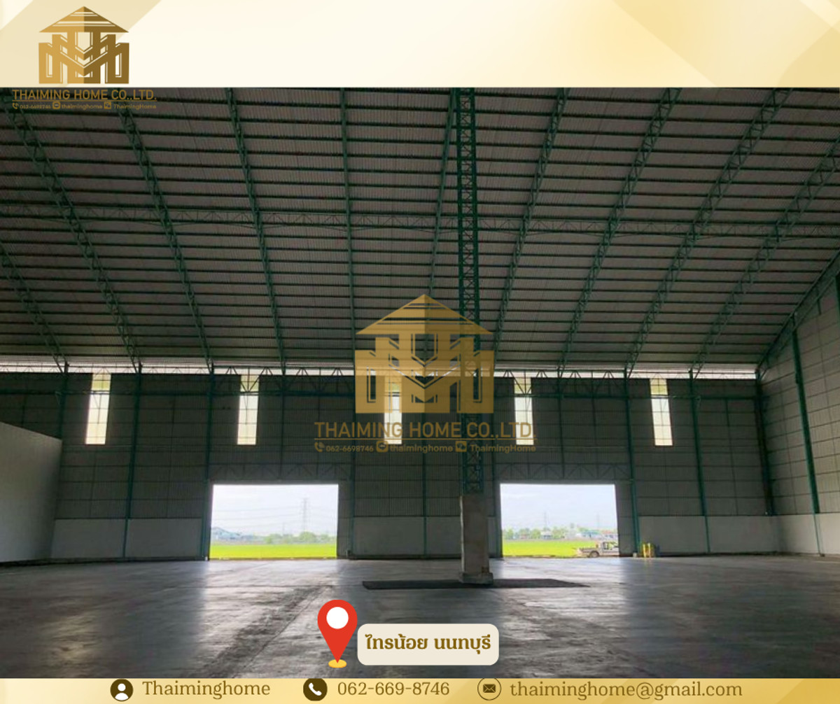 For RentWarehouseNonthaburi, Bang Yai, Bangbuathong : Warehouse for rent, newly built, ventilated, meets standards, Sai Noi, Nonthaburi, 8,000 sq m (TW8-12226)